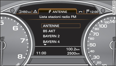 Menù Radio